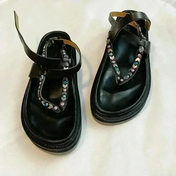 Isabel Marant The Elham Sandal In Black Size 38 EU - Picture 13 of 14